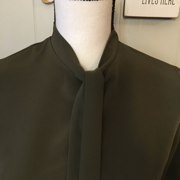 Bym Fashion hi neck embroidered sleeve blouse - Picture 2 of 6